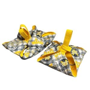 Hand Crafted Casserole Large and Pie Plate Small Carriers Set of 2 Farmhouse